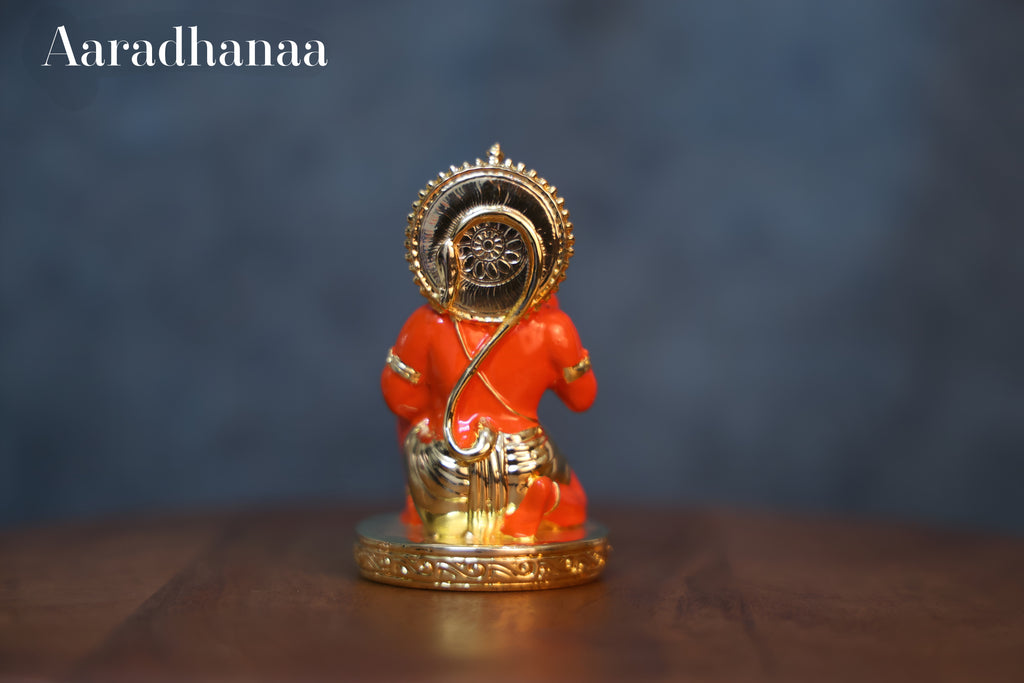 Sinduri Hanuman Murti - Gold Plated