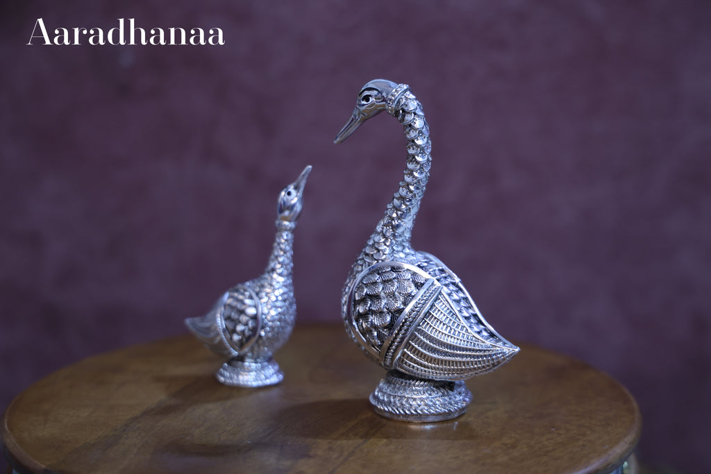 Swan of Serenity – Silver Plated Decor