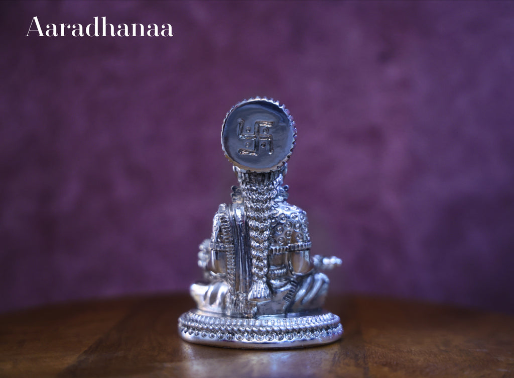 Aaradhanaa Silver Finish Goddess Annapurna Idol for Home Temple & Office Décor
