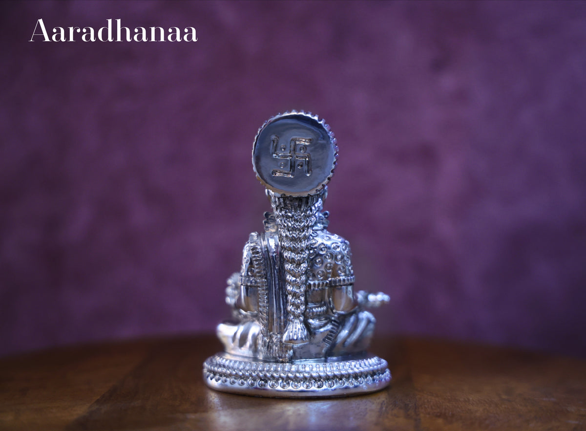 Aaradhanaa Silver Finish Goddess Annapurna Idol for Home Temple & Office Décor