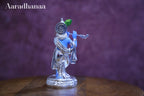 Krishna Ji Idol Playing Flute - Silver Plated