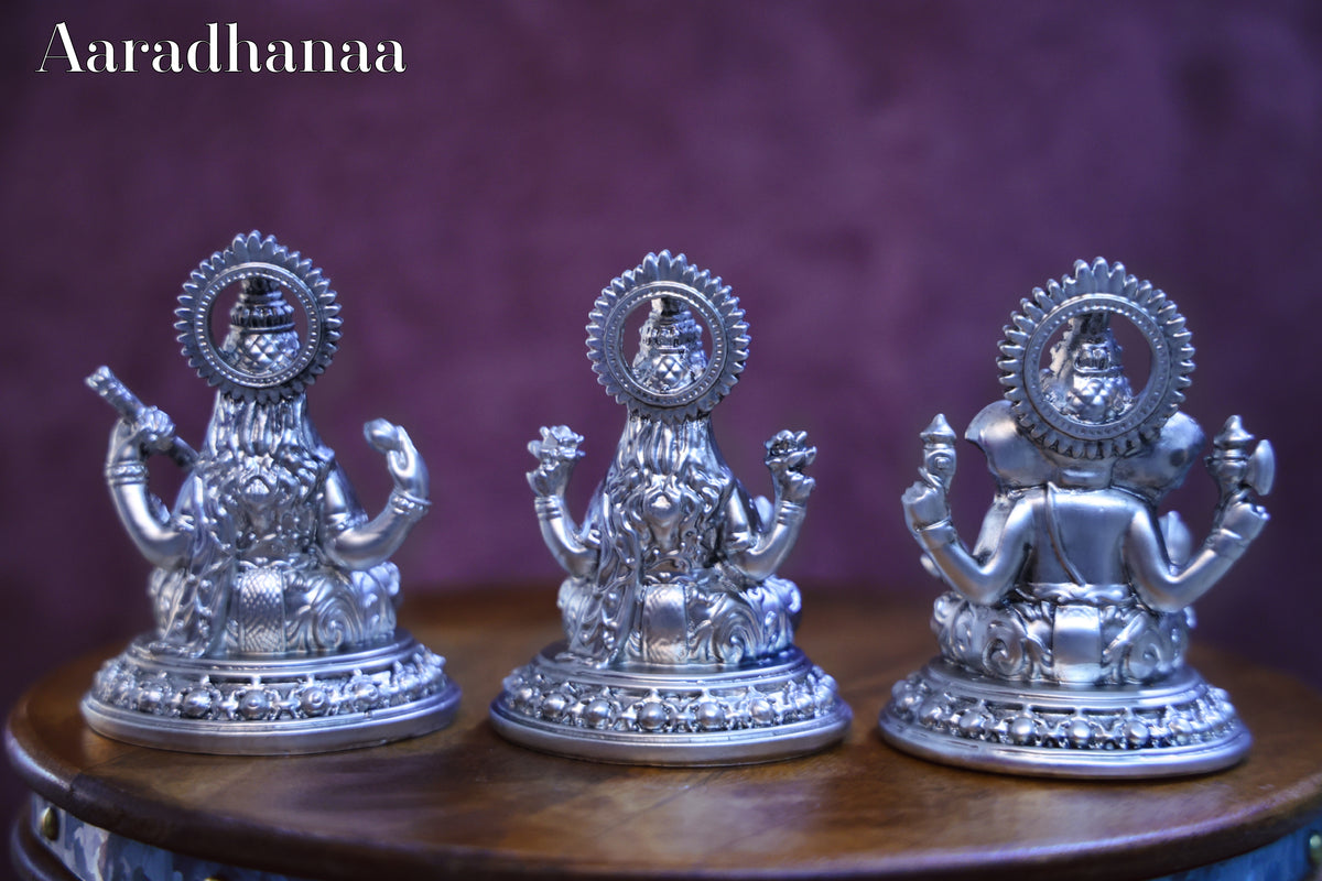 Ganesh Lakshmi Saraswati Idols Set