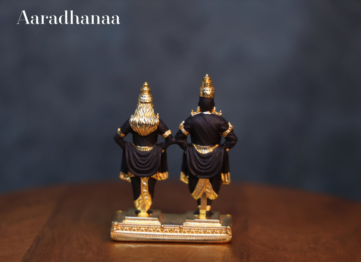 Shri Vitthal Rukmini Idol - Gold Plated