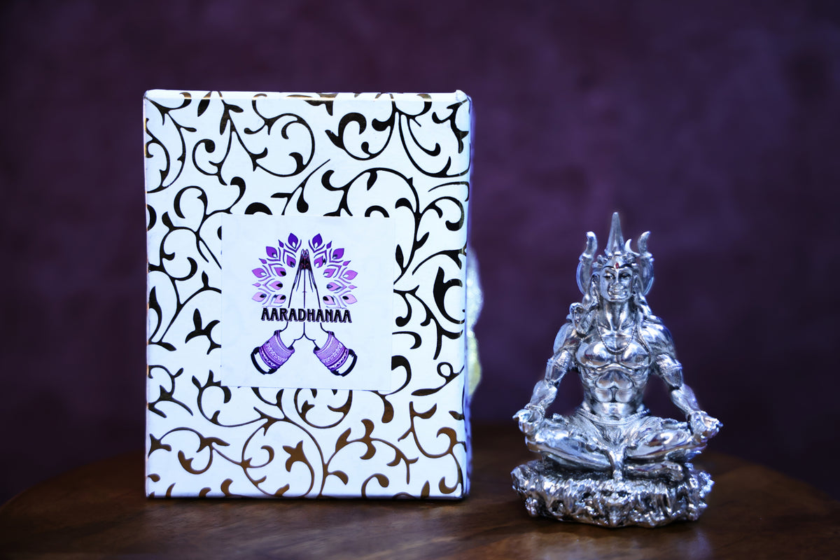 Lord Shiva Dhyana Mudra - Silver Plated