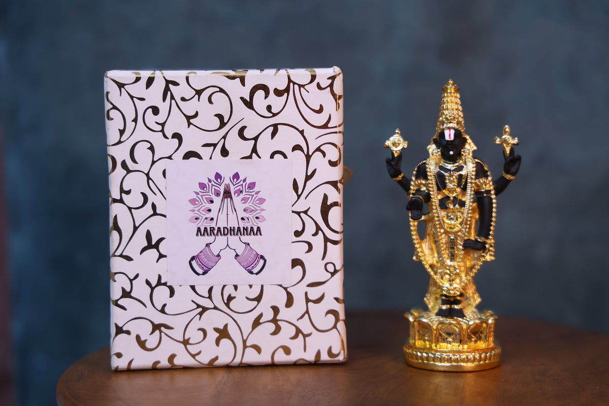 Tirupati Balaji (Venkateswara) Idol - Gold Plated