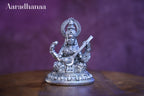 Divine Saraswati – 999 Silver Plated Idol with Veena