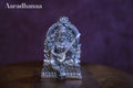 Silver Finish Goddess Saraswati Idol with Surya Arch for Home Temple & Office Décor