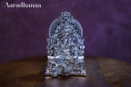 Ganesh Idol Virajman On Sinhasan - Silver Plated