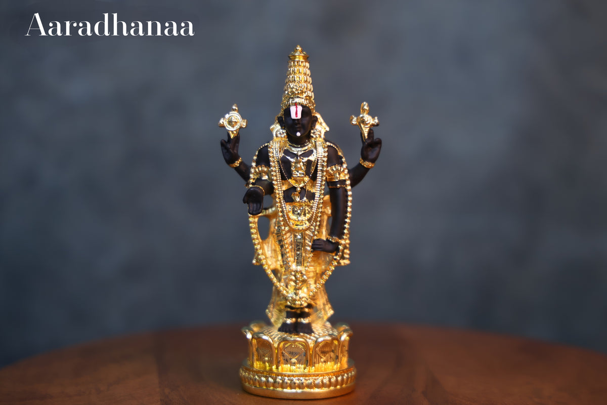 Tirupati Balaji (Venkateswara) Idol - Gold Plated