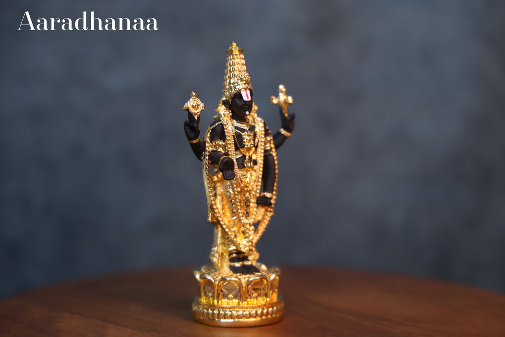 Tirupati Balaji (Venkateswara) Idol - Gold Plated