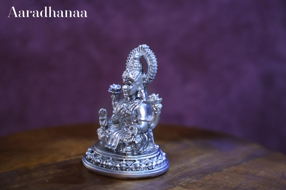 Sitting Lakshmi Idol - Silver Plated