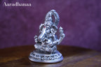 Sitting Ganesh Idol - Silver Plated